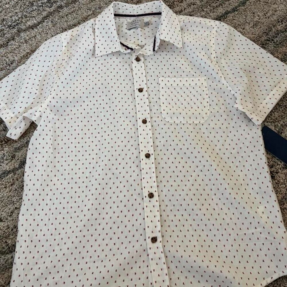 Unbranded Men's White and Cream Top